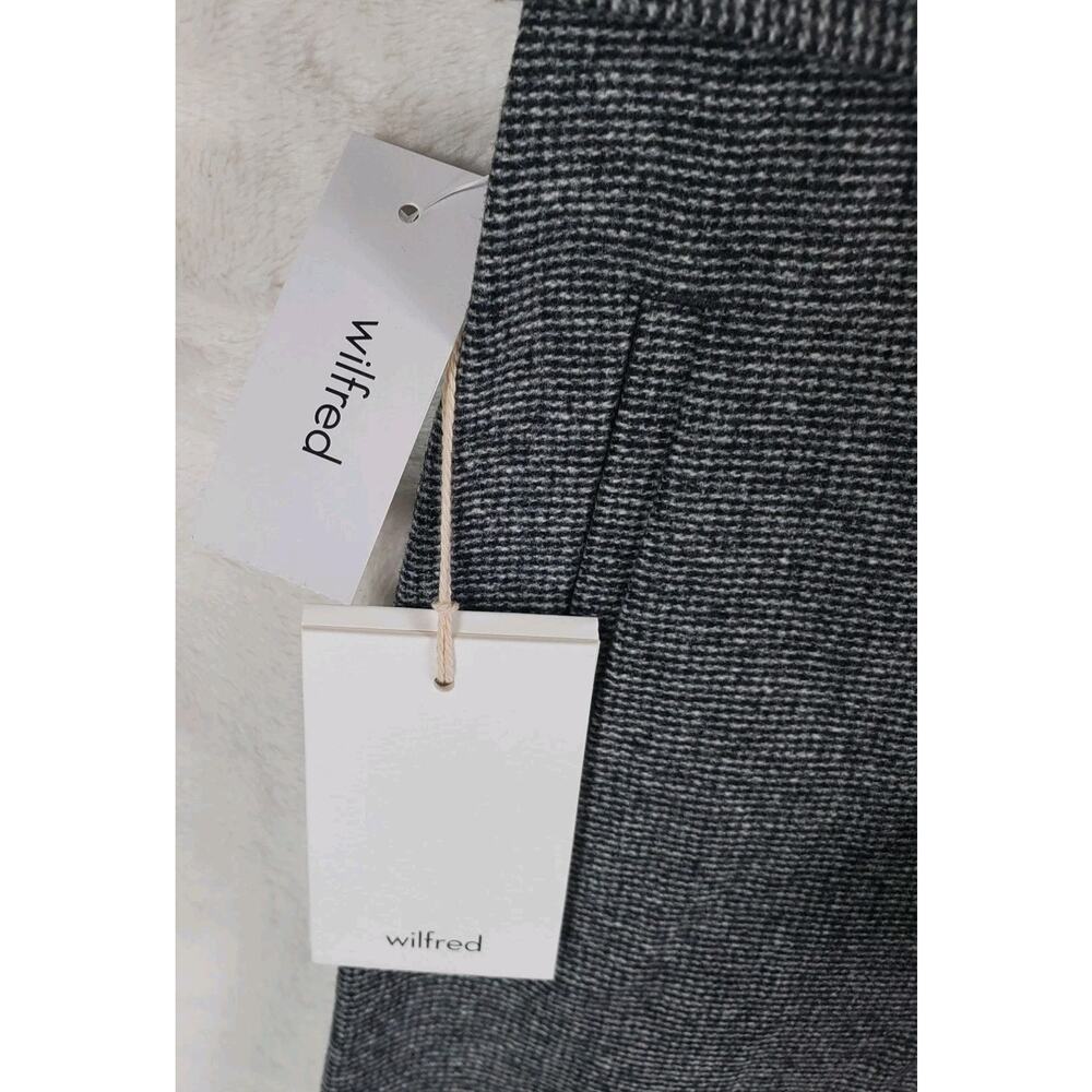 Aritzia Wilfred Jallade Grey Cashmere Wool Blend Tweed Pants 10 High Rise Ankle - Picture 7 of 14